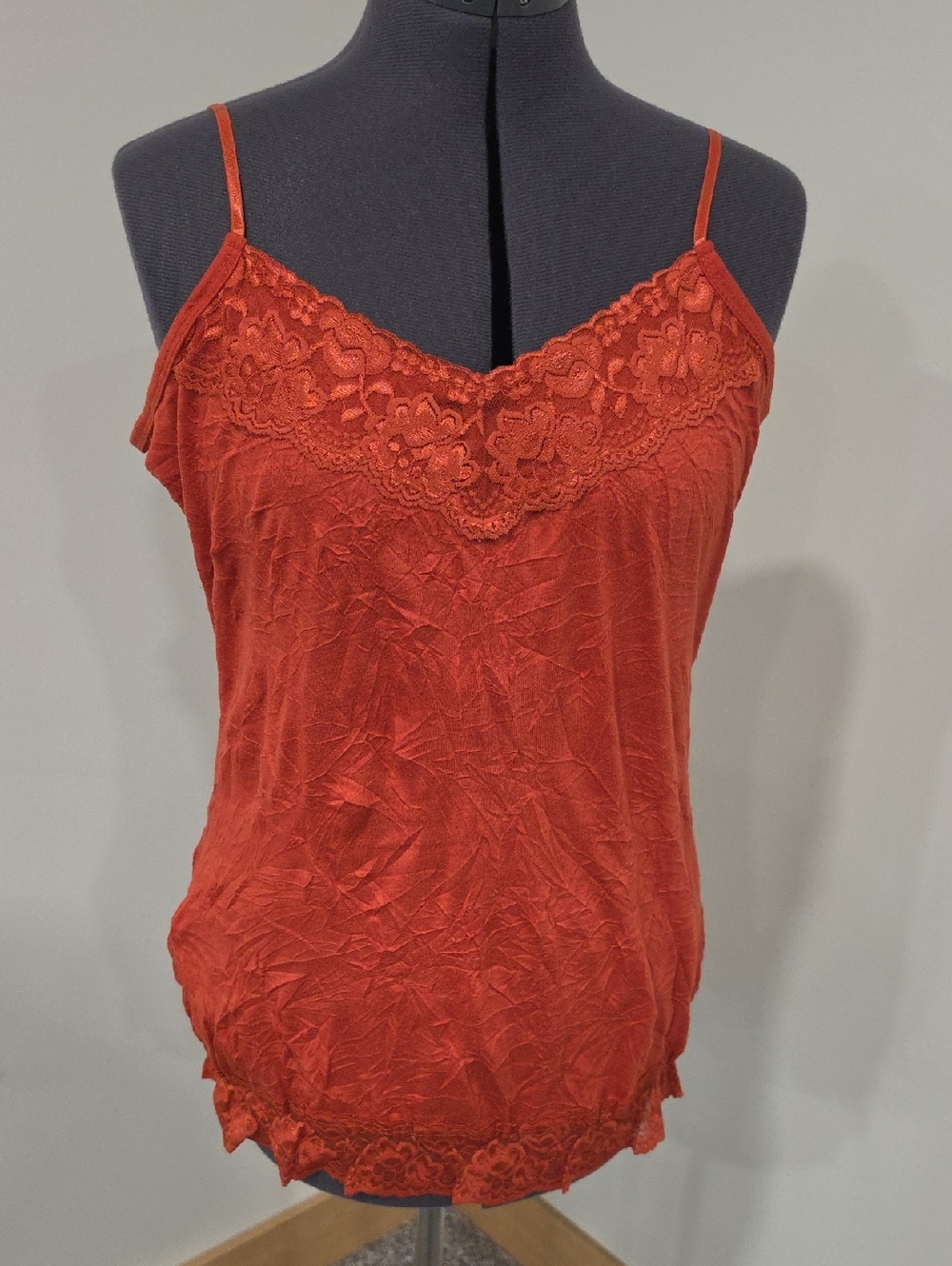 Maurices Rust Lace-Trim Spaghetti Strap Camisole